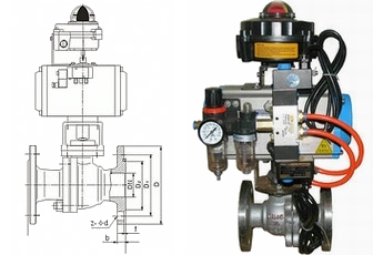 防爆氣動(dòng)球閥結(jié)構(gòu)圖